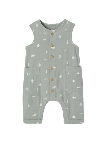 Vertbaudet Baby Musselin-Overall salbeigrün 56 von Vertbaudet