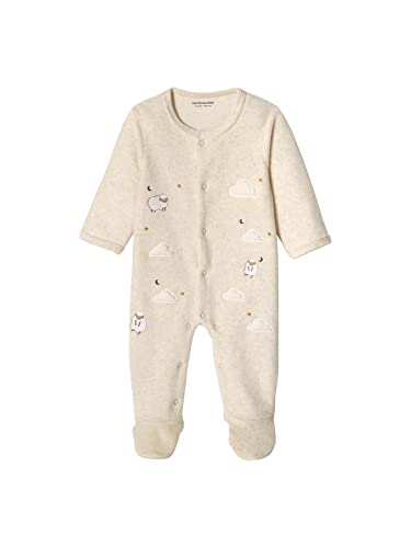 VERTBAUDET Baby Samt-Strampler Oeko-Tex beige meliert 56 von Vertbaudet