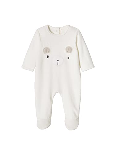 Vertbaudet Baby Samt-Strampler wollweiß 68 von Vertbaudet