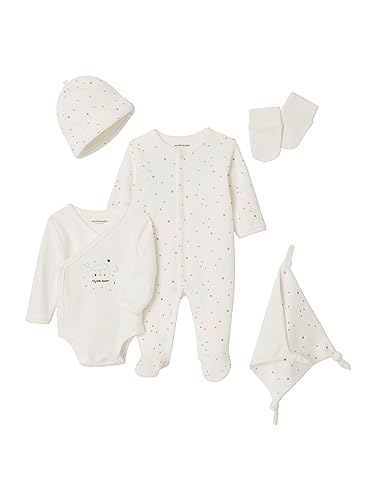 Vertbaudet Baby-Set zur Geburt, 6 Teile im Köfferchen wollweiß 74 von Vertbaudet
