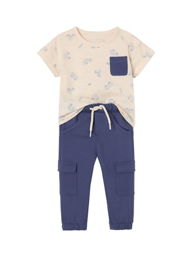 Vertbaudet Baby-Set: T-Shirt & Sweathose indigo-blau 68 von Vertbaudet