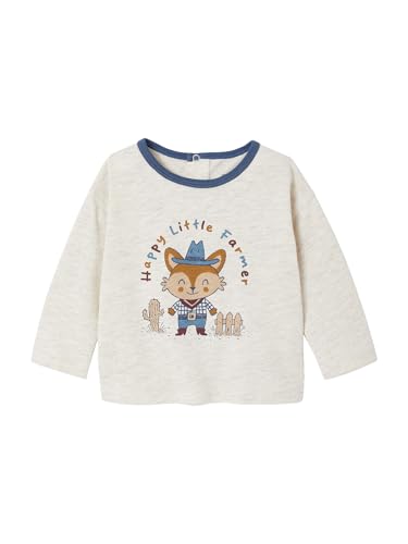 Vertbaudet Baby Shirt mit Fuchs-Print beige meliert 86 von Vertbaudet