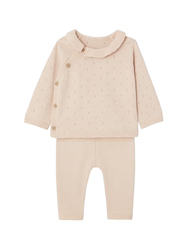 Vertbaudet Baby Strick-Set: Pullover & Hose Oeko-Tex rosa nude 56 von Vertbaudet