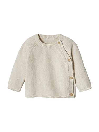 Vertbaudet Baby Strickpullover, Knöpfe vorn beige meliert 74 von Vertbaudet