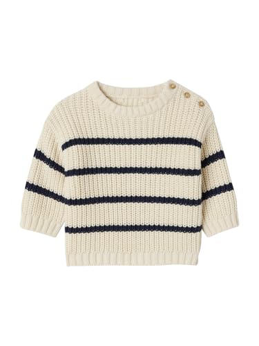 Vertbaudet Baby Strickpullover Oeko-Tex Creme/Marine gestreift 86 von Vertbaudet