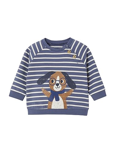 Vertbaudet Baby Sweatshirt, Streifen Oeko-Tex blau gestreift 86 von Vertbaudet
