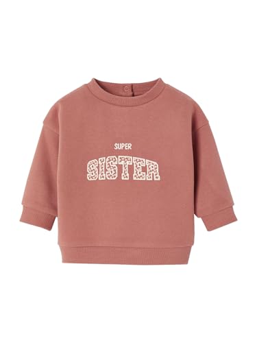 Vertbaudet Baby Sweatshirt Basic mit Message-Print & Recycling-Polyester Altrosa 74 von Vertbaudet