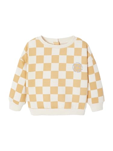 Vertbaudet Baby Sweatshirt mit Schachbrettmuster Ocker 86 von Vertbaudet