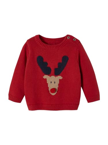 Vertbaudet Baby Weihnachts-Pullover rot 74 von Vertbaudet