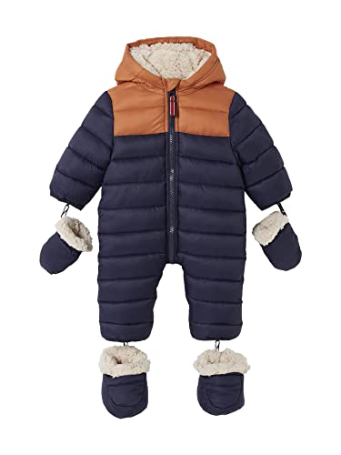 Vertbaudet Baby Winter-Overall, Colorblock Nachtblau 86 von Vertbaudet