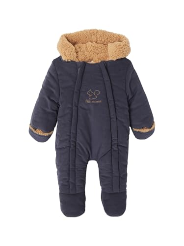 Vertbaudet Baby Winter-Overall, Cord mit Teddyfleece-Futter und Recycling-Wattierung marine 50 von Vertbaudet