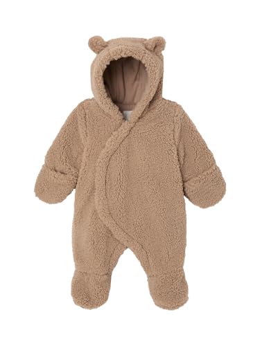 Vertbaudet Baby Winter-Overall aus Webpelz mit Ohren und Recycling-Wattierung beige 62 von Vertbaudet