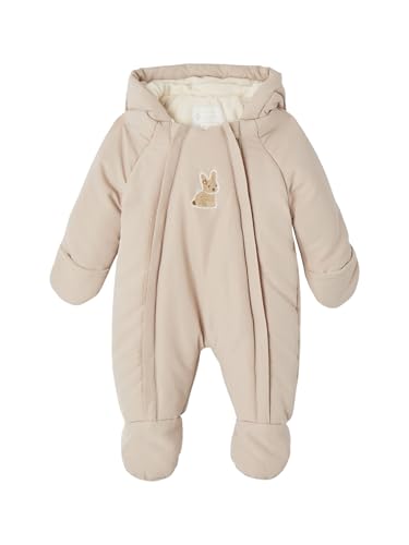 Vertbaudet Baby Winter-Overall mit Fleecefutter, Wattierung Recycling-Polyester beige 50 von Vertbaudet