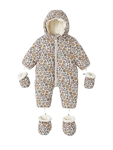 Vertbaudet Baby Winter-Overall mit Fleecefutter, geblümt 56 von Vertbaudet