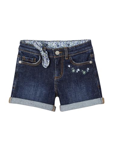 Vertbaudet Bestickte Mädchen Jeans-Shorts Oeko-Tex Dark Blue 122 von Vertbaudet