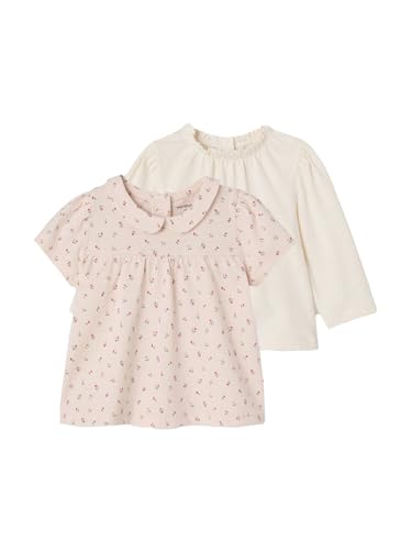 Vertbaudet Bio-Kollektion: 2er-Pack Baby Shirts, Langarm & Kurzarm Hellrosa 80 von Vertbaudet