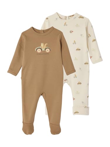 Vertbaudet Bio-Kollektion: 2er-Pack Baby Strampler mit Aufdruck wollweiß 92/98 Vertbaudet Bio-Kollektion: 2er-Pack Baby Strampler mit Aufdruck wollweiß 92/98 von Vertbaudet