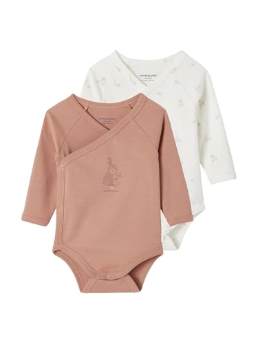 Vertbaudet Bio-Kollektion: 2er-Pack Baby Wickelbodys mit langen Ärmeln rosa 44 von Vertbaudet