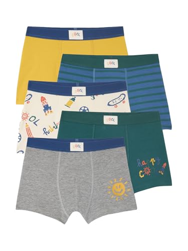Vertbaudet Bio-Kollektion: 5er-Pack Jungen Stretch-Boxershorts COOL königsblau 128 von Vertbaudet