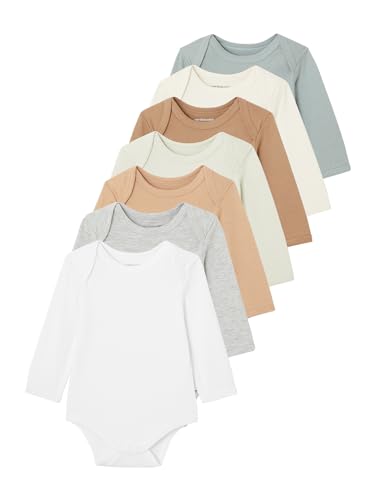Vertbaudet Bio-Kollektion: 7er-Pack Baby Schlupfbodys BASIC Oeko-Tex mehrfarbig 92/98 von Vertbaudet