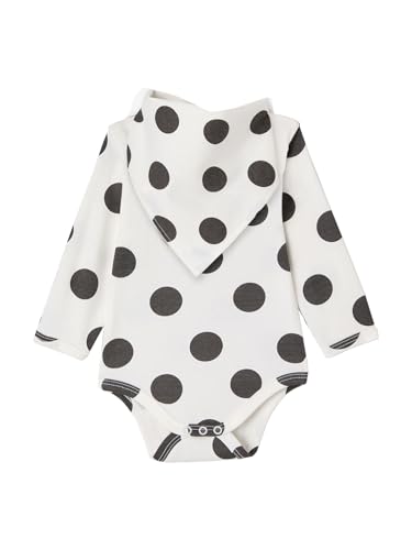 Vertbaudet Bio-Kollektion: Baby Geschenk-Set: Body & Lätzchen mit Tupfen wollweiß 62 von Vertbaudet