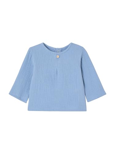 Vertbaudet Bio-Kollektion: Baby Hemdbluse aus Musselin hellblau 74 von Vertbaudet
