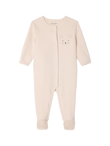 Vertbaudet Bio-Kollektion: Baby Strampler mit Katze hellrosa 86 von Vertbaudet