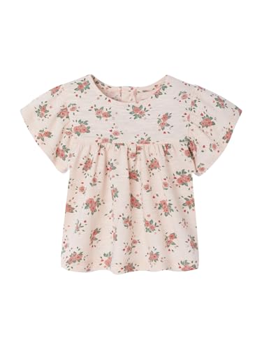 Vertbaudet Bio-Kollektion: Mädchen Baby T-Shirt mit Blumenprint Hellrosa 80 von Vertbaudet