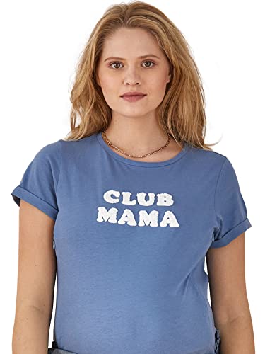 Vertbaudet Bio-Kollektion: T-Shirt für Schwangerschaft & Stillzeit,Club Mama blau 40/42 von Vertbaudet
