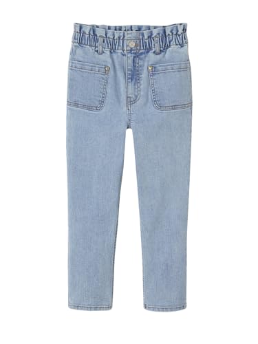 Vertbaudet Die UNVERWÜSTLICHE, robuste Mädchen Paperbag-Jeans Double Stone 134 von Vertbaudet