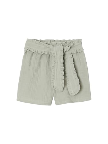 Vertbaudet Festliche Mädchen Shorts mit Stoffgürtel salbeigrün 134 von Vertbaudet