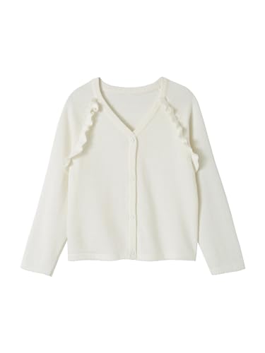 Vertbaudet Festliche Mädchen Strickjacke wollweiß 128 von Vertbaudet