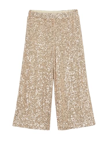Vertbaudet Festliche Weite Mädchen Hose mit Pailletten Basic goldene Pailletten Capsule 140 von Vertbaudet