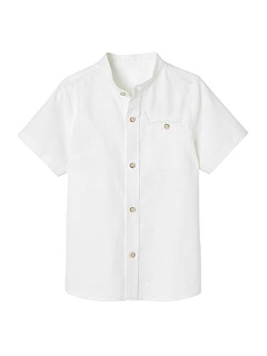 Vertbaudet Festliches Jungen Hemd mit Stehkragen weiß 110 von Vertbaudet