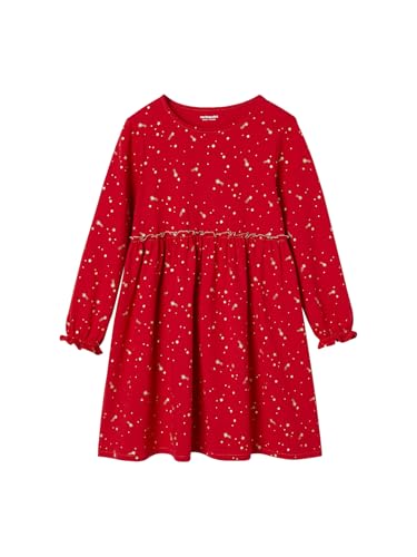 Vertbaudet Festliches Mädchen Kleid mit Glanzsternen rot 140 von Vertbaudet