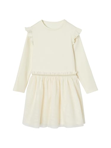 Vertbaudet Festliches Mädchen Kleid mit Tüll wollweiß 158 von Vertbaudet
