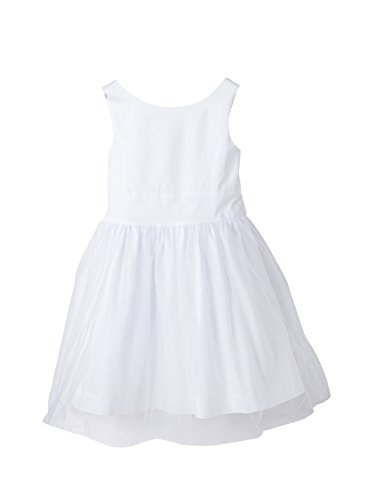 Vertbaudet Festliches Mädchenkleid, Satin und Tüll weiß 140 von Vertbaudet