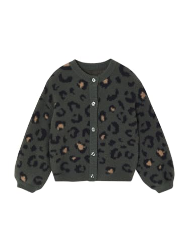 Vertbaudet Flauschige Mädchen Strickjacke mit Tiermotiven grün 140 von Vertbaudet
