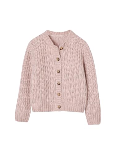 Vertbaudet Flauschige Mädchen Strickjacke pudrig rosa 116 von Vertbaudet