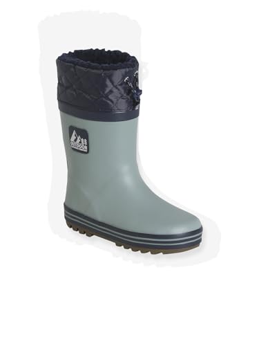 Vertbaudet Gefütterte Gummistiefel mit Steppkragen für Kinder salbeigrün 25 von Vertbaudet