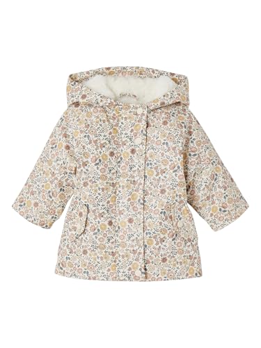 Vertbaudet Gefütterte Mädchen Baby Regenjacke mit Blumen und Recycling-Polyester rosa bedruckt 80 von Vertbaudet