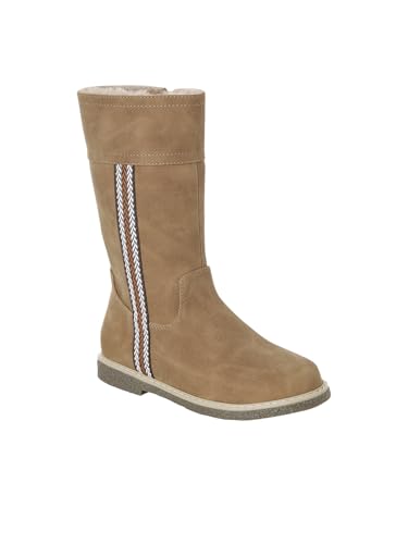 Vertbaudet Gefütterte Stiefel mit Reißverschluss und Zierborte für Mädchen camel 31 von Vertbaudet