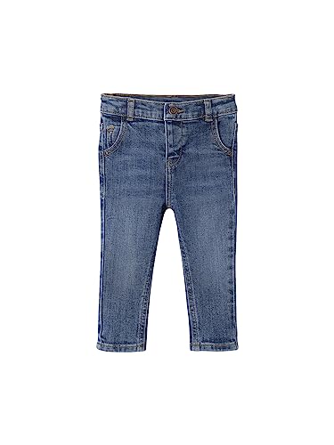 Vertbaudet Gerade Baby Jeans Basic, Bundweite verstellbar Blue Stone 80 von Vertbaudet