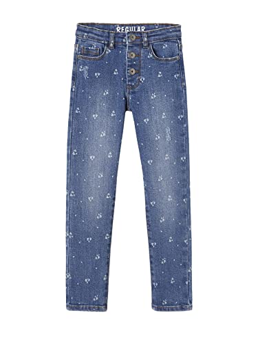 Vertbaudet Gerade Jeans für Mädchen, blau, 12 Jahre von Vertbaudet