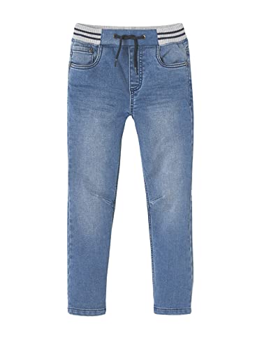 Vertbaudet Gerade Jungen Hose aus Molton in Denim-Optik, Doppelstone, 10 Jahre von Vertbaudet