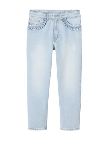 Vertbaudet Gerade Mädchen Jeans, Hüftweite Comfort Bleached 134 von Vertbaudet