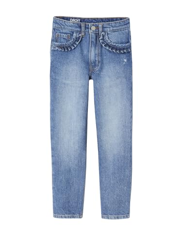 Vertbaudet Gerade Mädchen Jeans, Hüftweite Slim Blue Stone 146/152 von Vertbaudet