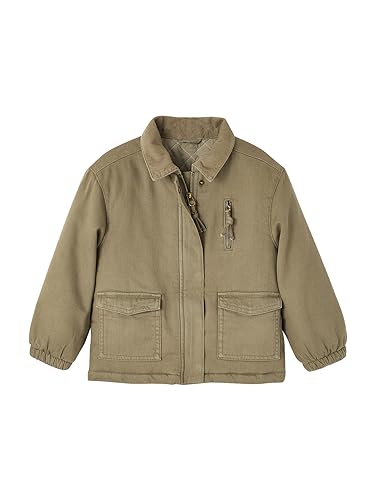 Vertbaudet Gesteppte Mädchen Jacke mit Stickerei hinten khaki 140 von Vertbaudet