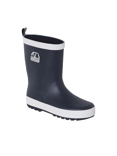 Vertbaudet Gummistiefel mit Streifen OUDOOR, Kinder marine 31 von Vertbaudet