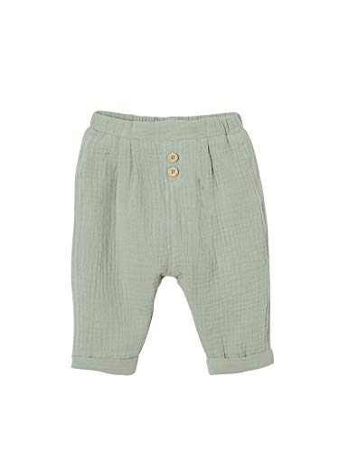 Vertbaudet Baby Hose, Musselin graugrün 62 von Vertbaudet